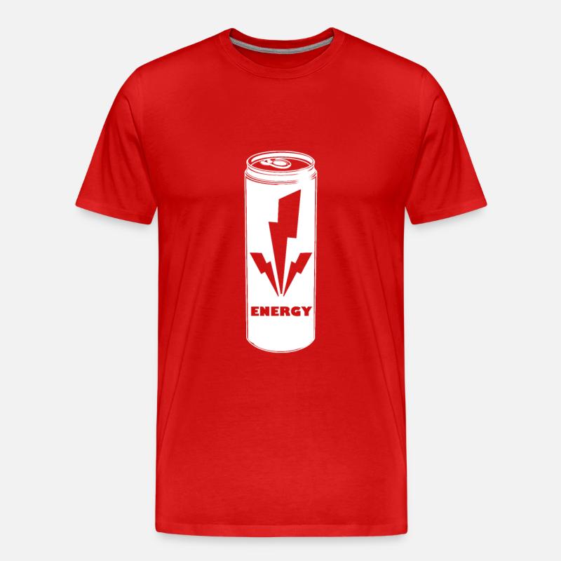 Energy Drink - Männer Premium Bio T-Shirt - Rot