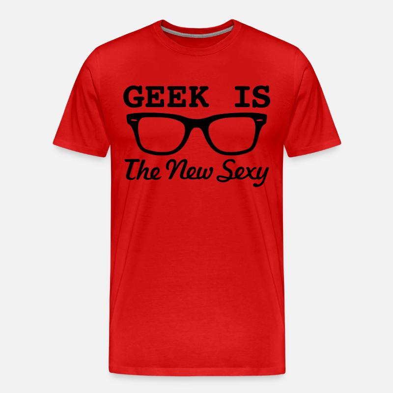 GEEKS SIND SEXY! - Männer Premium Bio T-Shirt - Rot