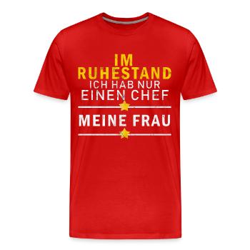 Ruhestand - Männer Premium Bio T-Shirt - Rot - Vorne - Damien (186cm)