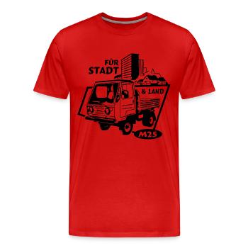 Multicar M25 IFA Mobile - Männer Premium Bio T-Shirt - Rot - Vorne - Damien (186cm)