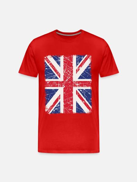 Union Jack - Men's Premium Organic T-Shirt - red