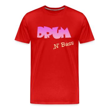 Drum n Bass, Techno, Minimal - Männer Premium Bio T-Shirt - Rot - Vorne - Damien (186cm)