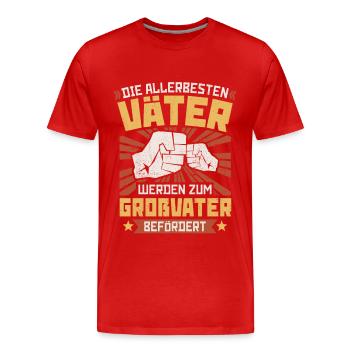 DIE ALLERBESTEN VÄTER GROßVATER BEFÖRDERT OPI OPA - Männer Premium Bio T-Shirt - Rot - Vorne - Damien (186cm)