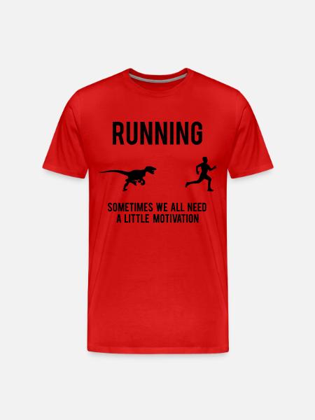 running - Men's Premium Organic T-Shirt - red