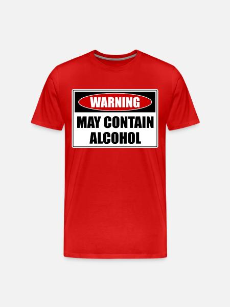 May Contain Alcohol - Männer Premium Bio T-Shirt - Rot