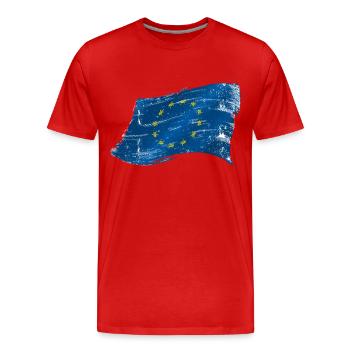 EU-Flagge (Fake-Edition) - Männer Premium Bio T-Shirt - Rot - Vorne - Damien (186cm)