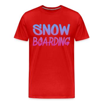 snowboarding boarden - Männer Premium Bio T-Shirt - Rot - Vorne - Damien (186cm)