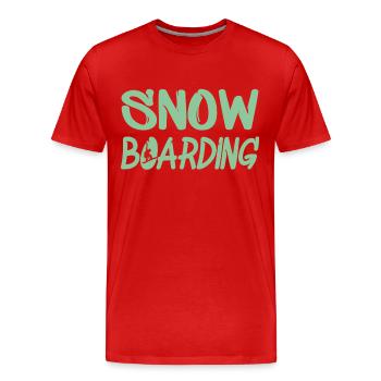 snowboarding boarden - Männer Premium Bio T-Shirt - Rot - Vorne - Damien (186cm)