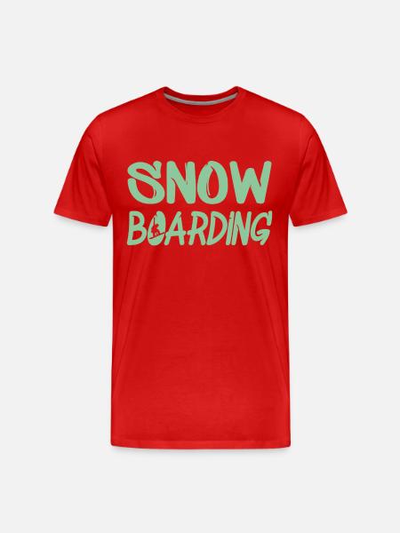 snowboarding boarden - Männer Premium Bio T-Shirt - Rot