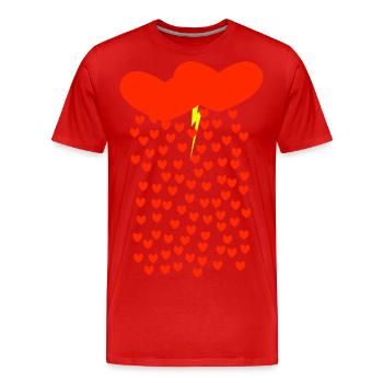 Love storm - Men's Premium Organic T-Shirt - red - Front - Damien (186cm)