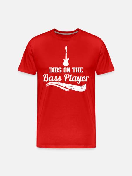 Dibs on the Bass Player - Men's Premium Organic T-Shirt - red
