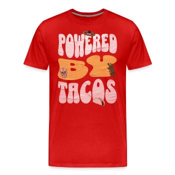 Taco - Männer Premium Bio T-Shirt - Rot - Vorne - Damien (186cm)