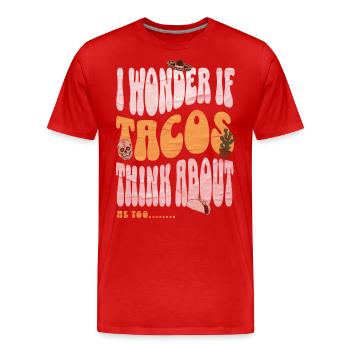 Taco - T-shirt bio Premium Homme - rouge - Devant - Damien (186cm)