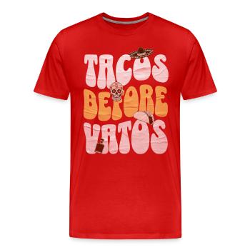 Taco - T-shirt bio Premium Homme - rouge - Devant - Damien (186cm)