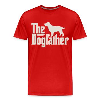 The Dogfather - English Cocker Spaniel - Männer Premium Bio T-Shirt - Rot - Vorne - Damien (186cm)