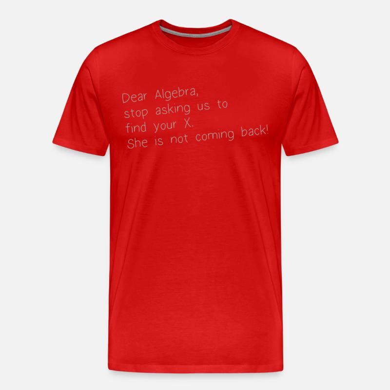 DEAR ALGEBRA - Männer Premium Bio T-Shirt - Rot