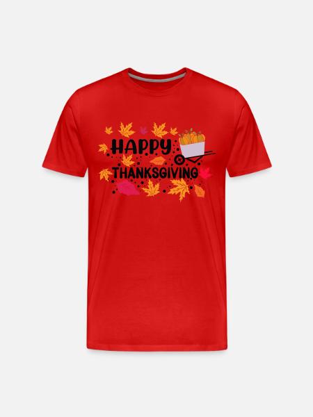 Joyeux Thanksgiving - T-shirt bio Premium Homme - rouge