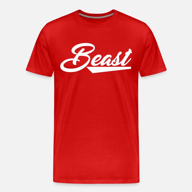 beast - Männer Premium Bio T-Shirt - Rot