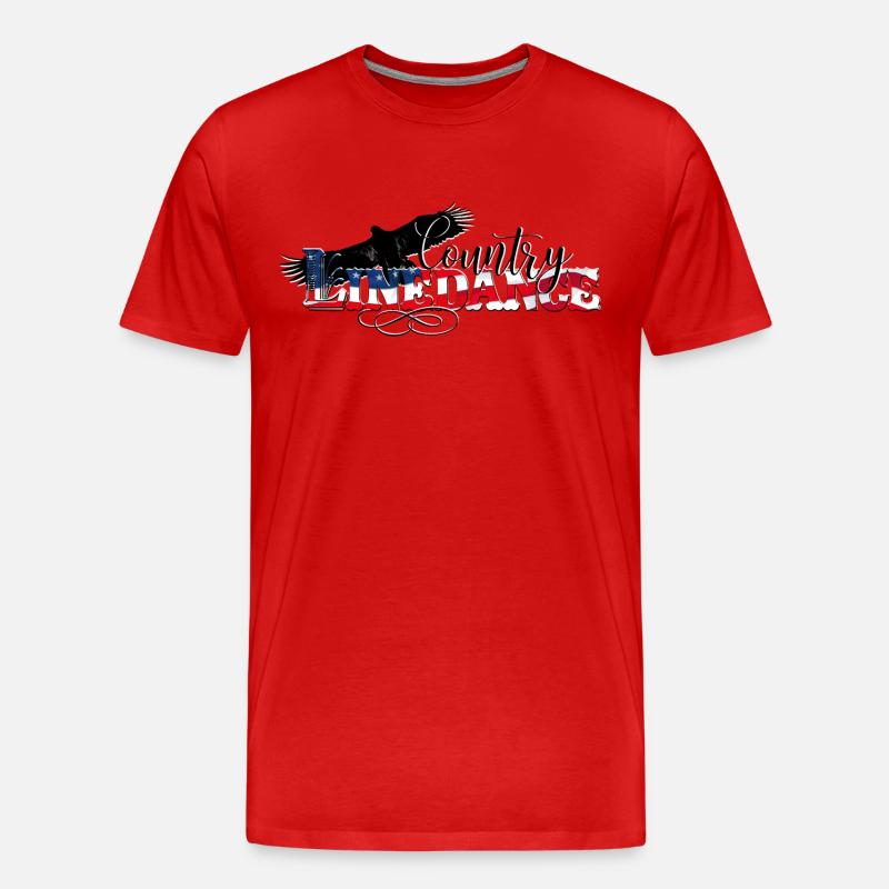 kl_linedance68d - Männer Premium Bio T-Shirt - Rot