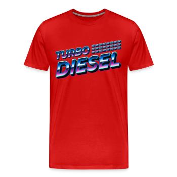 Turbo Diesel - T-shirt bio Premium Homme - rouge - Devant - Damien (186cm)