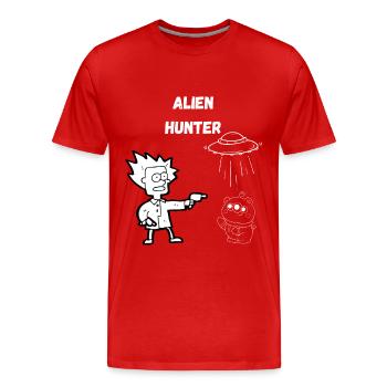 Chasseur d’extraterrestres 1.0 - T-shirt bio Premium Homme - rouge - Devant - Damien (186cm)