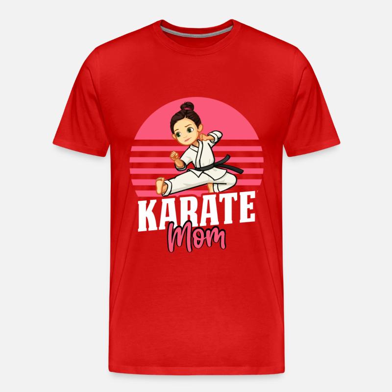 Karate Mama - Männer Premium Bio T-Shirt - Rot