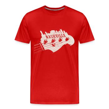 Nashville Tennessee Country Music - Men's Premium Organic T-Shirt - red - Front - Damien (186cm)