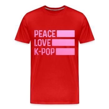 K-Pop Fan Gift Korean Pop Music - Men's Premium Organic T-Shirt - red - Front - Damien (186cm)