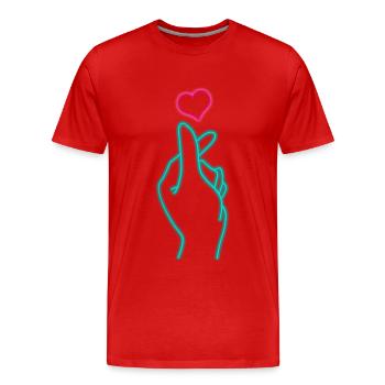 K-Pop Fan Gift Korean Pop Music - Men's Premium Organic T-Shirt - red - Front - Damien (186cm)