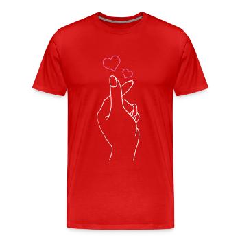 K-Pop Fan Gift Korean Pop Music - Men's Premium Organic T-Shirt - red - Front - Damien (186cm)