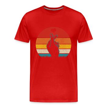 K-Pop Fan Gift Korean Pop Music - Men's Premium Organic T-Shirt - red - Front - Damien (186cm)