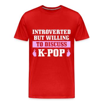 K-Pop Fan Gift Korean Pop Music - Men's Premium Organic T-Shirt - red - Front - Damien (186cm)
