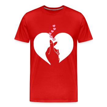 K-Pop Fan Gift Korean Pop Music - Men's Premium Organic T-Shirt - red - Front - Damien (186cm)