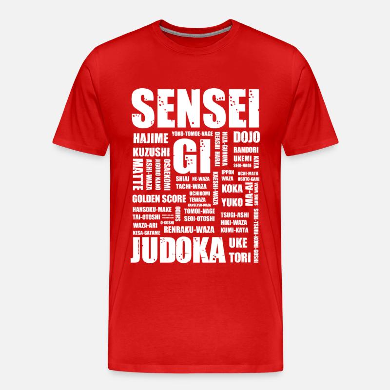 Judo - Männer Premium Bio T-Shirt - Rot