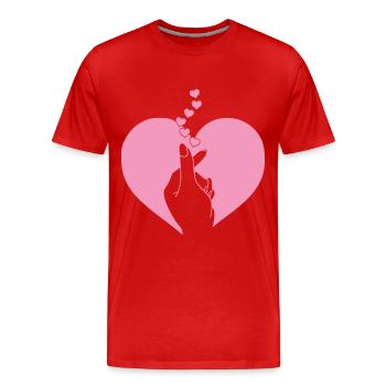 K-Pop Fan Gift Korean Pop Music - Men's Premium Organic T-Shirt - red - Front - Damien (186cm)