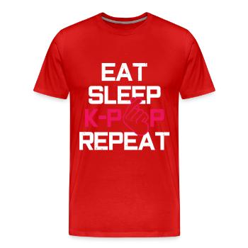K-Pop Fan Gift Korean Pop Music - Men's Premium Organic T-Shirt - red - Front - Damien (186cm)