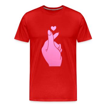K-Pop Fan Gift Korean Pop Music - Men's Premium Organic T-Shirt - red - Front - Damien (186cm)