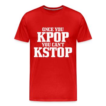 K-Pop Fan Gift Korean Pop Music - Men's Premium Organic T-Shirt - red - Front - Damien (186cm)