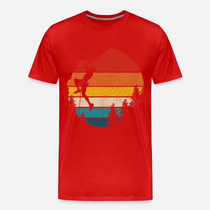 Climbing Bouldering Climber Gift - Men's Premium Organic T-Shirt - red