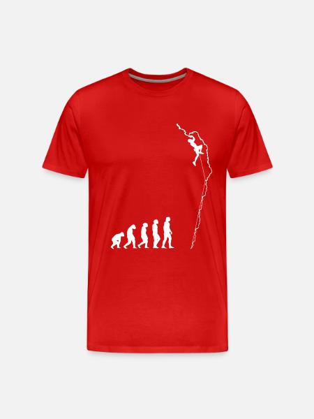 Climbing Bouldering Climber Gift - Men's Premium Organic T-Shirt - red