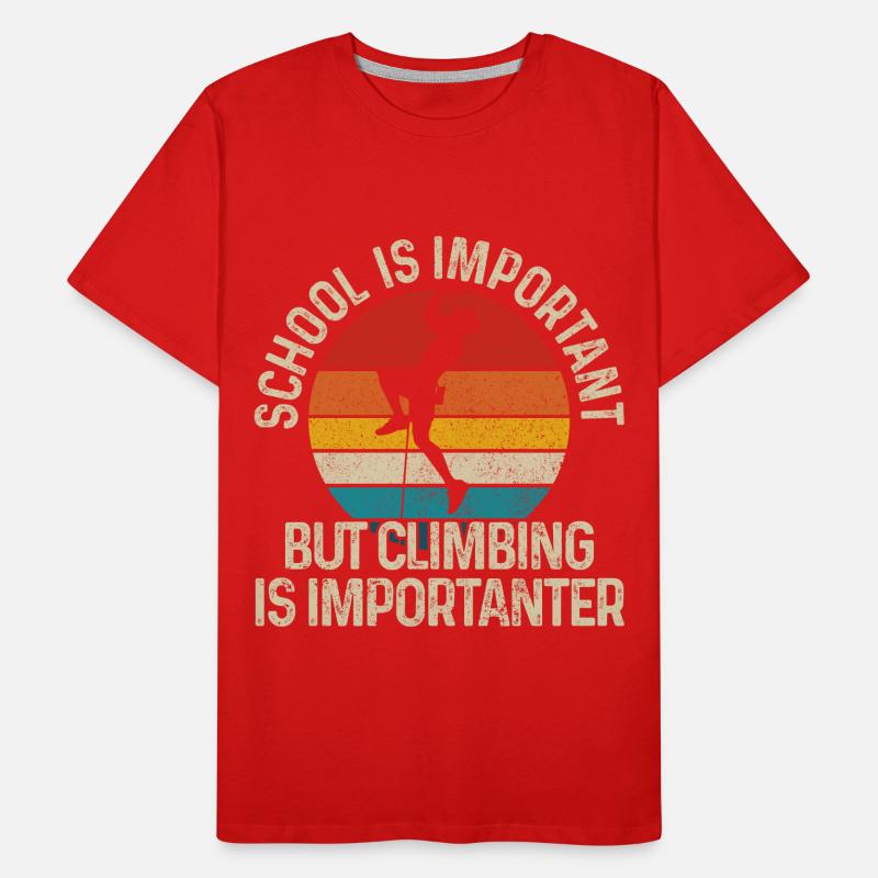 Climbing Bouldering Climber Gift Men's Premium Organic T-Shirt