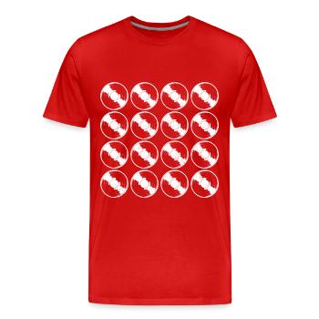 Vinyl Record Collectible DJ Gift - Men's Premium Organic T-Shirt - red - Front - Damien (186cm)