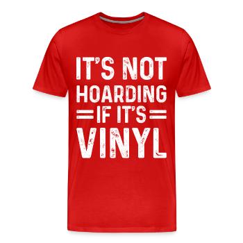 Vinyl Record Collectible DJ Gift - Men's Premium Organic T-Shirt - red - Front - Damien (186cm)