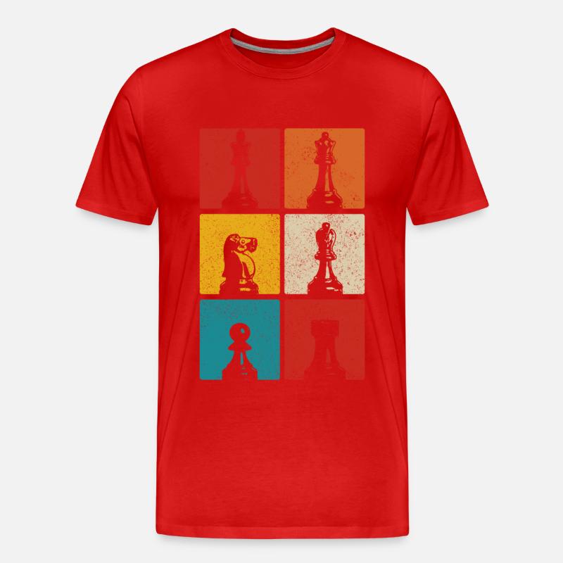 Chess Chess Player Gift - Men's Premium Organic T-Shirt - red