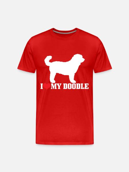 Goldendoodle Dog The Dood Gift - Men's Premium Organic T-Shirt - red