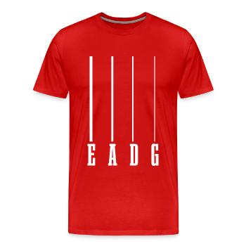 Bassist Bass Guitar Funny Gift - Men's Premium Organic T-Shirt - red - Front - Damien (186cm)