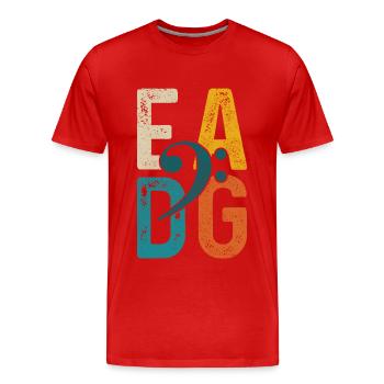 Bassist Bass Guitar Funny Gift - Men's Premium Organic T-Shirt - red - Front - Damien (186cm)