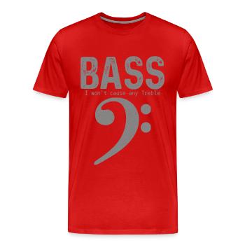 Bassist Bass Guitar Funny Gift - Men's Premium Organic T-Shirt - red - Front - Damien (186cm)