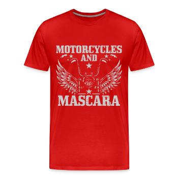 Motorcycle Biker Girl Funny Gift - Men's Premium Organic T-Shirt - red - Front - Damien (186cm)