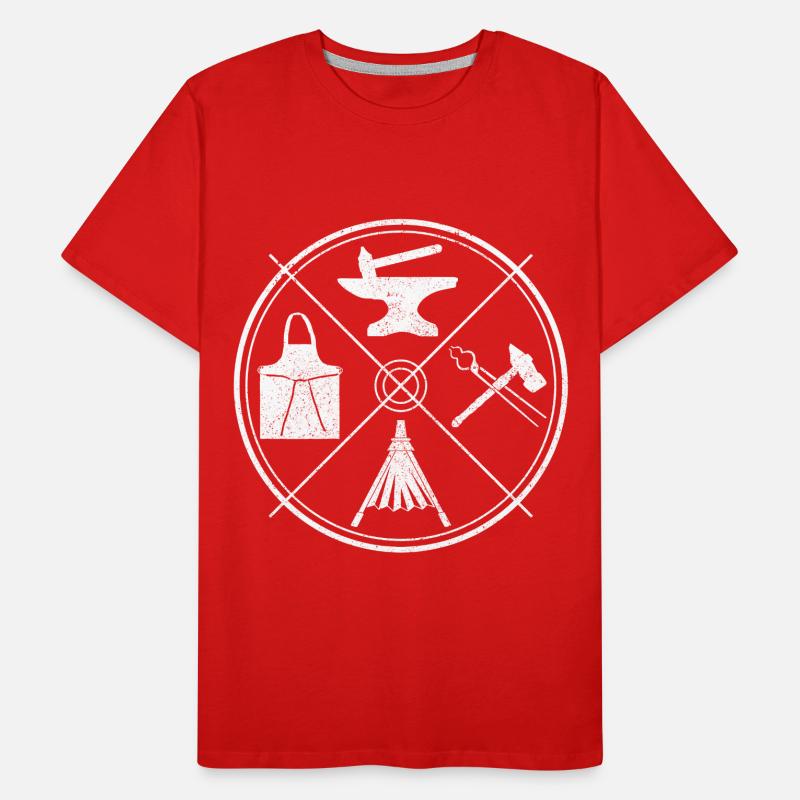 Forging Blacksmith Farrier Gift Men's Premium Organic T-Shirt